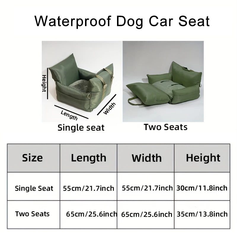 Luxury Waterproof Dog Car Seat Bed