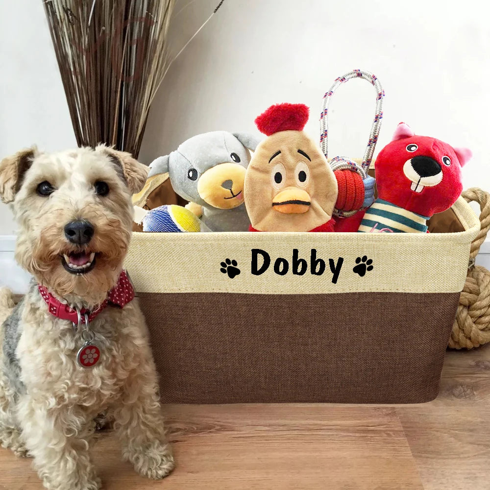 Personalized Pet Toys Basket